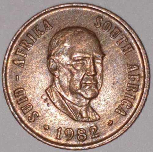 1982 - 1 CENT COIN (ONE CENT COIN) - RSA - BRONZE - KM#82 - BILINGUAL LEGEND - SPARROWS